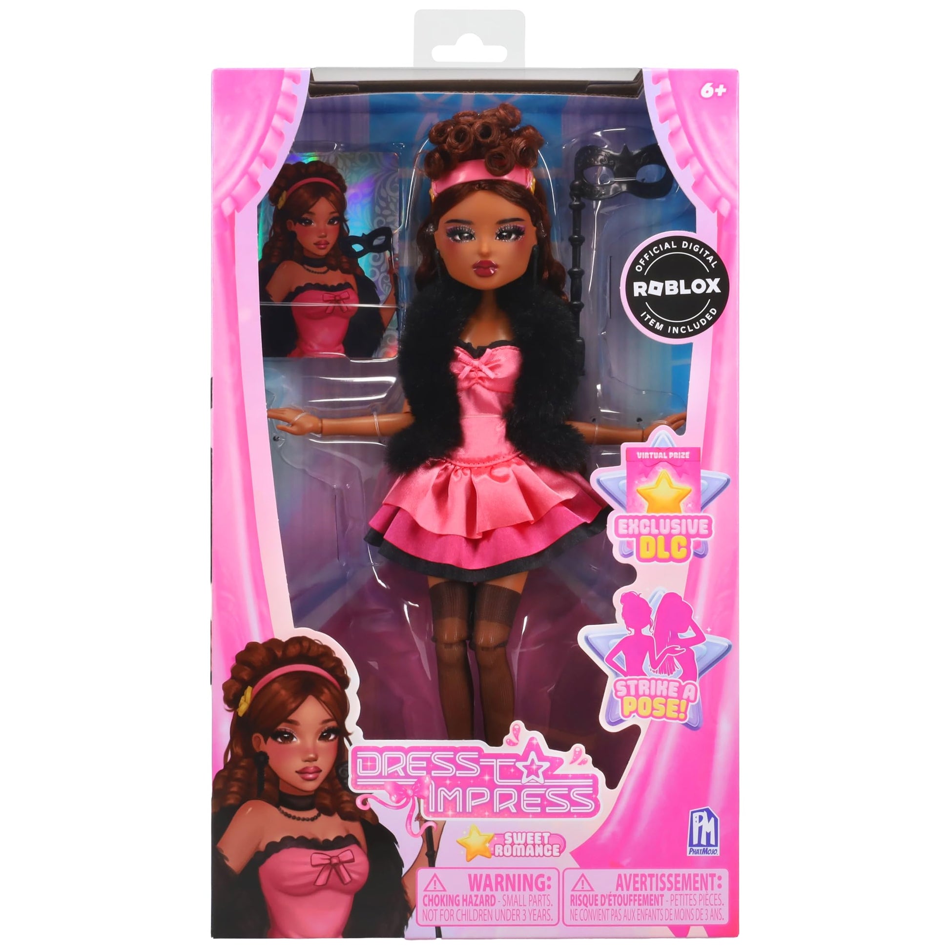 Dress To Impress - Sweet Romance Fashion Doll - Series 1-11.5-Inch Tall - Includes DLC Code - Officially Licensed Doll by PhatMojo