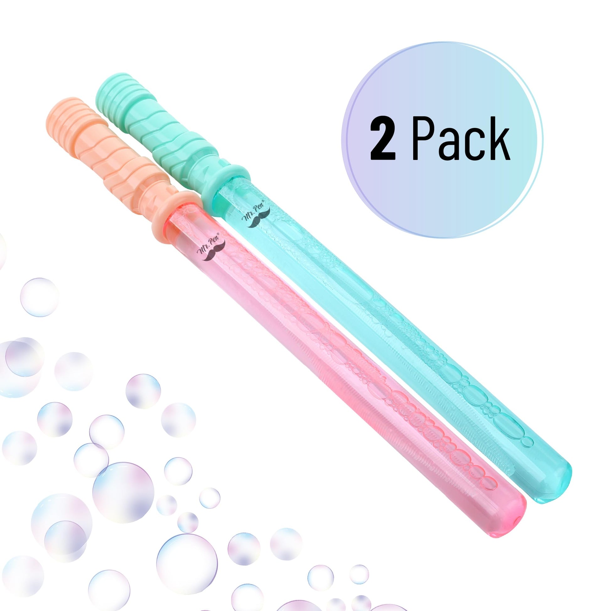 Mr. Pen- Bubble Wands, 2 Pack, 14.3 Inches, Big Bubble Wands, Bubbles Party Favors for Kids, Blowing Bubbles, Bubble Sticks for Kids
