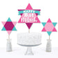 Big Dot of Happiness Pink Bat Mitzvah - Girl Party Centerpiece Sticks - Table Toppers - Set of 15