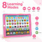 Wenbeier Kids Tablet Learning Pad Toddler Tablet with ABC Word Song Music Number Electronic Interactive Toy for Educational Preschool Boys & Girls 1 2