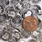 CoinFolio Five (5) One Gram .999 Fine Silver Rounds with Random Designs in a Jewelry Pouch by Mint State Gold