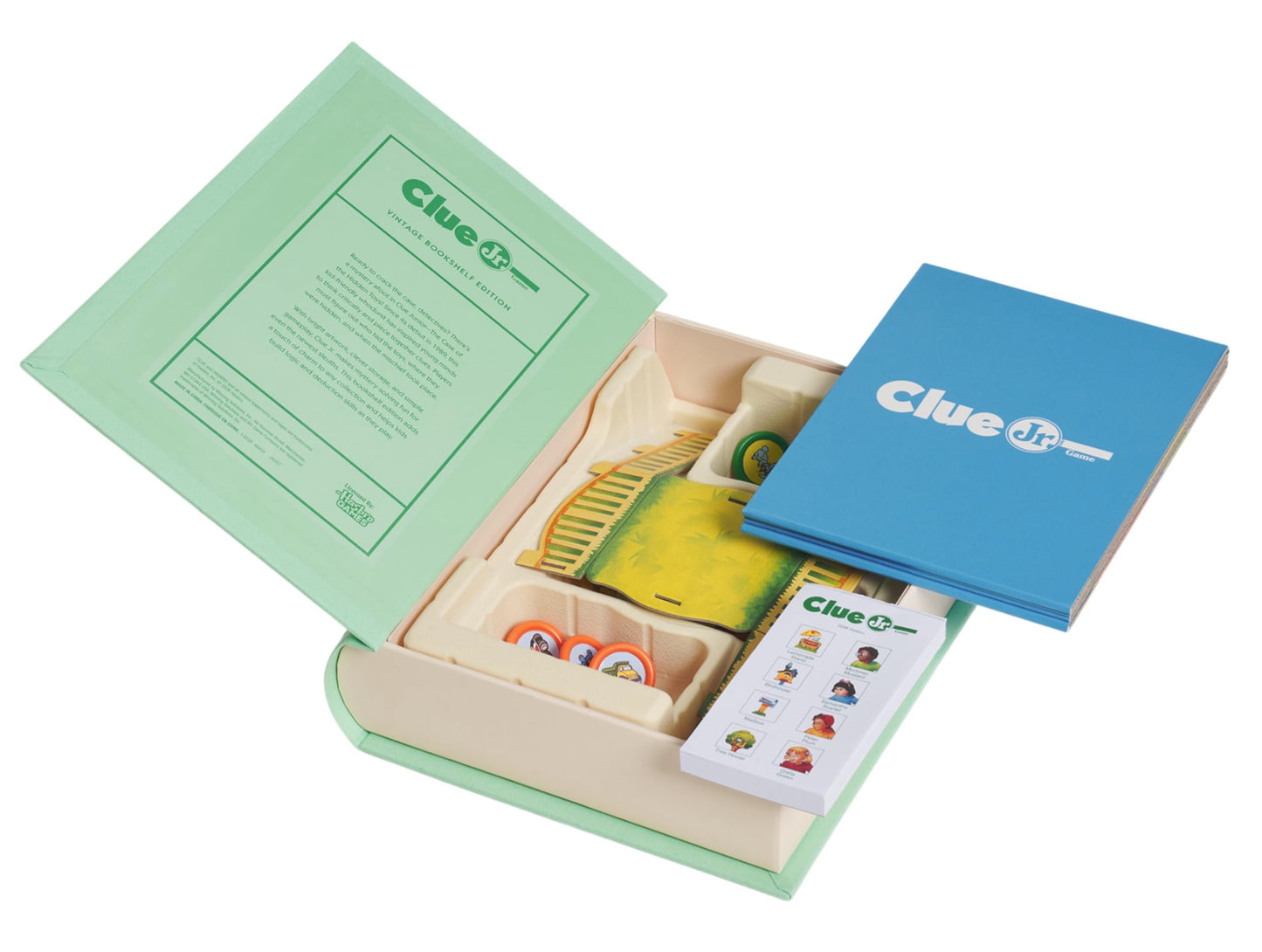 WS Game Company Clue Jr. Vintage Bookshelf Edition Board Game
