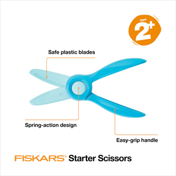 Fiskars Toddler Activity Book with Safety Scissors, For Kids Ages 2, 3, 4+