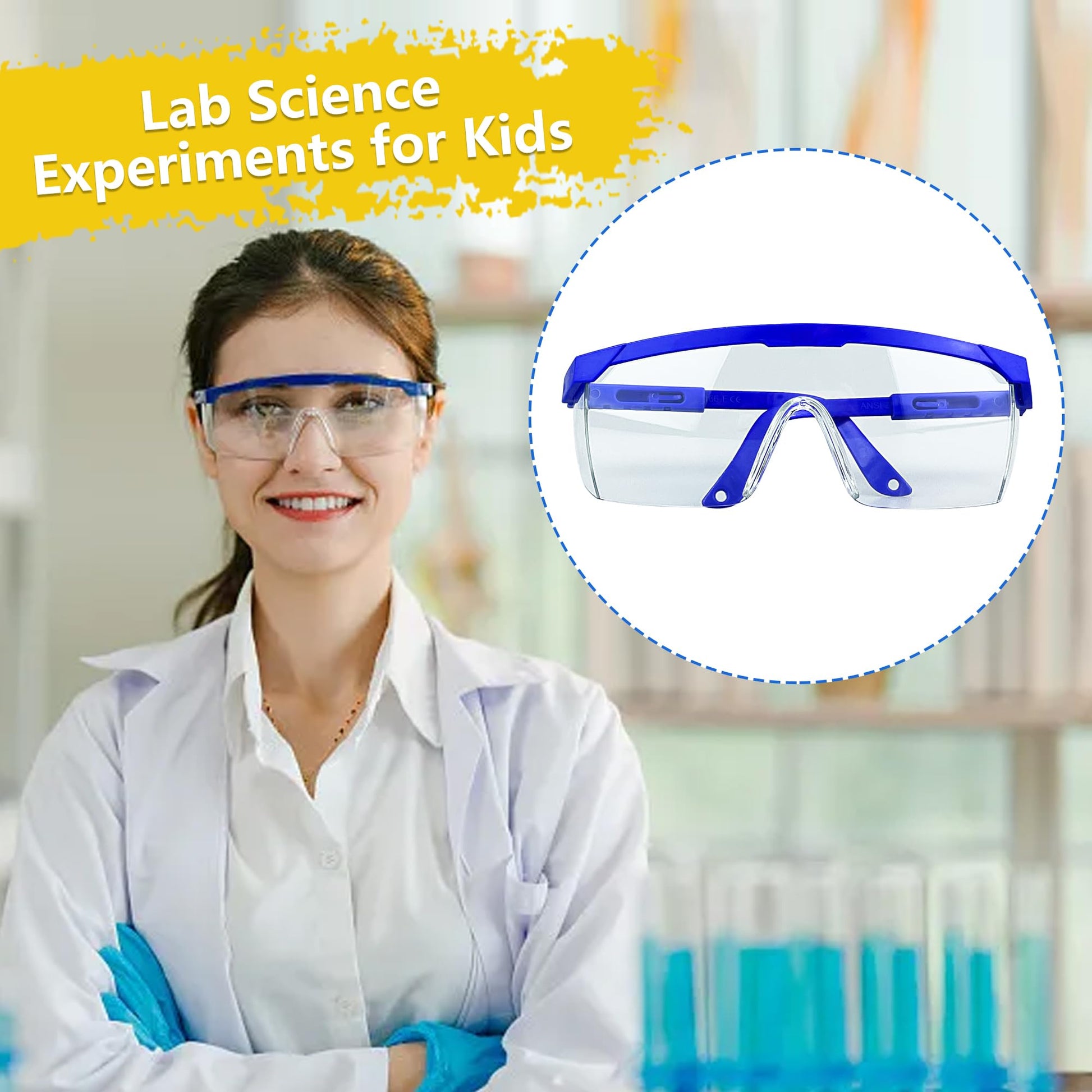 24PCS Educational Lab Science Experiments Early Learning Kit for Boys and Girls with Many Tools Droppers Plastic Test Tubes with Caps Lab Science