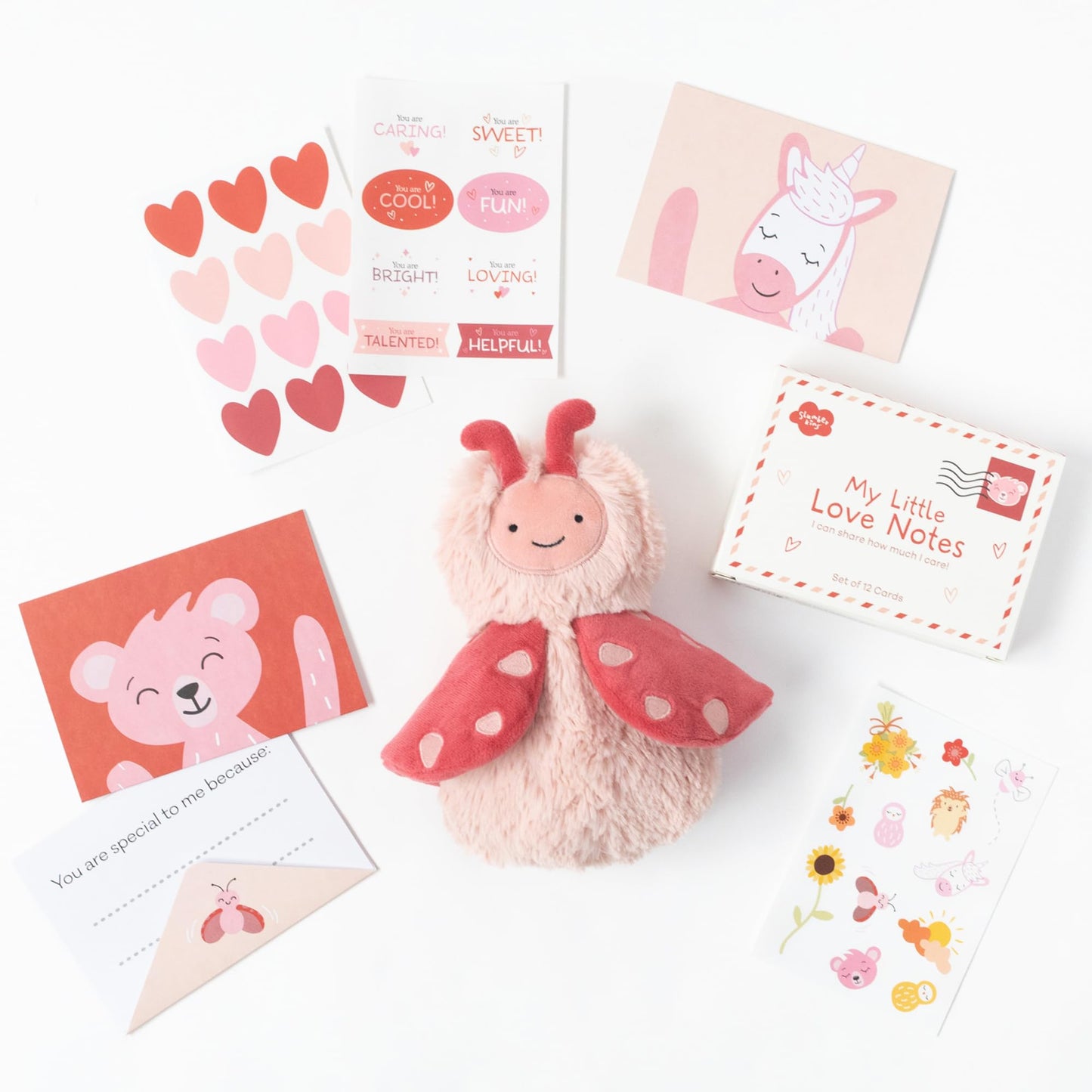 Slumberkins Lovebug's Love Notes Bundle with Mini Plush & Cards