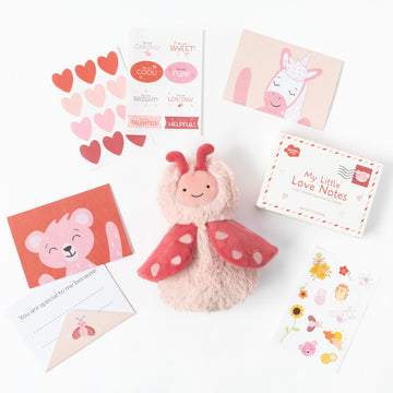 Slumberkins Lovebug's Love Notes Bundle with Mini Plush & Cards