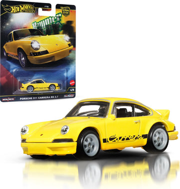 Hot Wheels Premium Car Culture Hammer Drop 1:64 Scale Die-Cast Porsche 911 Carrera RS 2.7 Vehicle with Real Riders Tires & Metal/Metal Body & Chassis