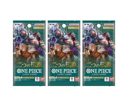 One Piece Card Game Two Legends OP-08 Booster Pack (Japanese) - 3 Packs - 18 Cards