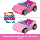 Barbie Mini BarbieLand Toy Vehicle Playset with 1.5-inch Doll & Convertible Car with Color-Change Surprise, Plus Street Sign Accessory