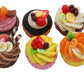 Set of 6 Miniature Cupcakes - Handcrafted Dollhouse Food Accessories, 1/6 Scale Tiny Clay Cupcakes, 0.6 Inch Mini Desserts for Collectibles &