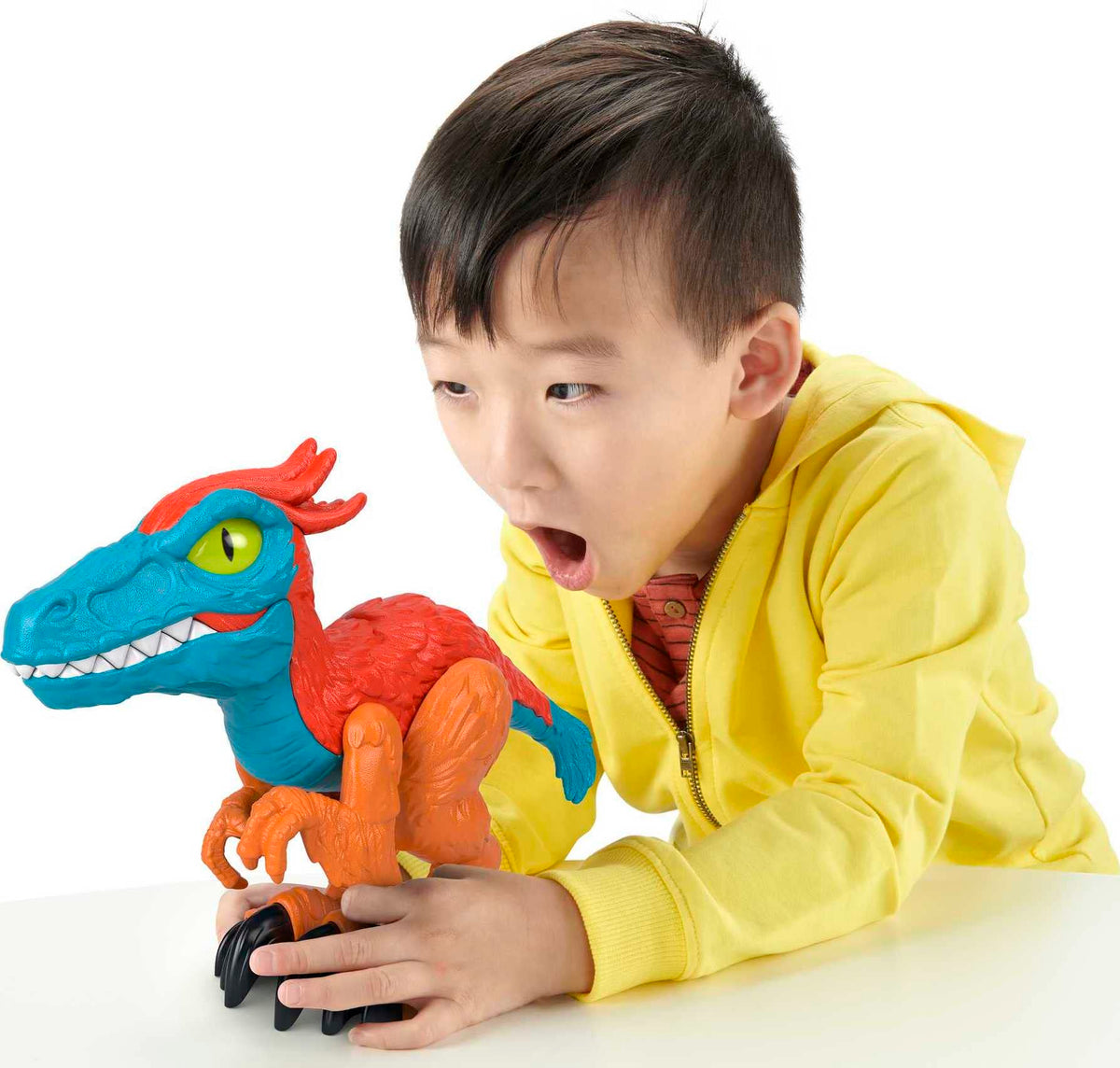 Fisher-Price Imaginext Jurassic World Dominion Dinosaur Toy Pyroraptor XL Poseable 10-Inch Figure for Pretend Play Kids Ages 3+ Years