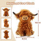 FSUGT Highland Cow Stuffed Animal Toy, Adorable Highland Cow Plush, Scottish Cow Plush Toy, Farm Animal Cattle Plush Decor Gifts for Kids Baby Girls