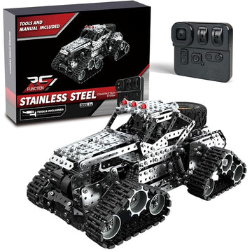XURUYI Building Sets Stem Assembly Metal 3-D Puzzle Off-Road Model Car Building Kit Construction Set Toys Assemble Remote Control Snowmobile