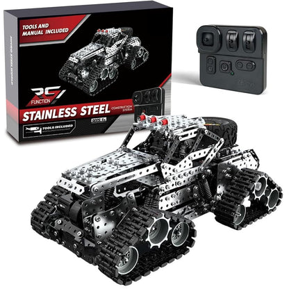 XURUYI Building Sets Stem Assembly Metal 3-D Puzzle Off-Road Model Car Building Kit Construction Set Toys Assemble Remote Control Snowmobile