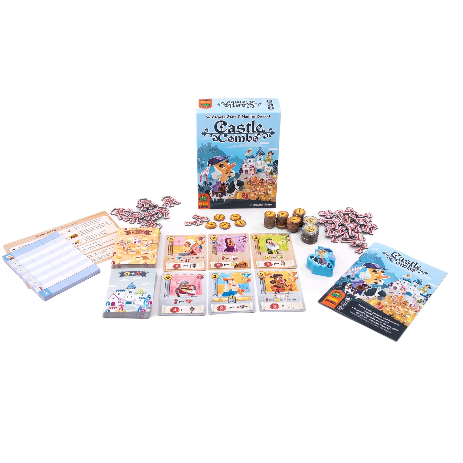 Pandasaurus Games Castle Combo Card Game - Maximize Combos in This Card Placement Strategy Game, Quick Competitive Family Fun for Kids & Adults, Ages