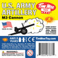 Tim Mee Toy TimMee M3 Artillery - Black 4pc Plastic Army Men Cannon Playset - Made in USA