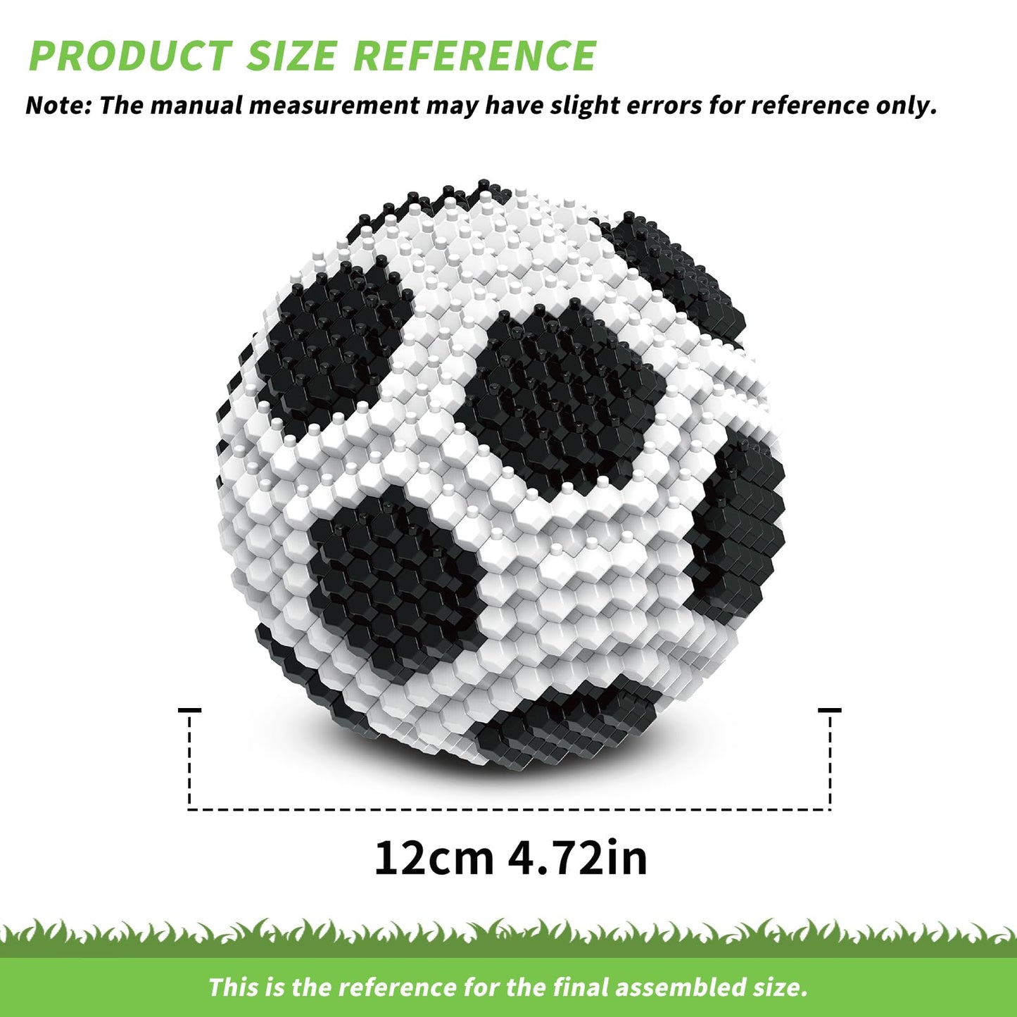Befun Soccer Building Blocks Set, 437 Pieces Challenging STEM Building Kit for Adults & Teens 14 15 16, 3D Mini Soccer Model Educational Toy, Stress