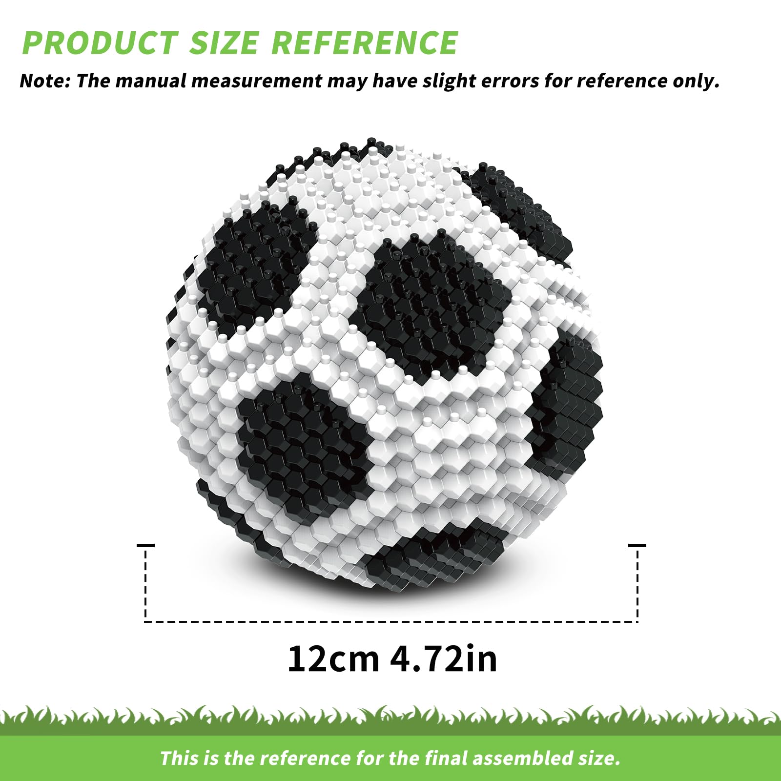 Befun Soccer Building Blocks Set, 437 Pieces Challenging STEM Building Kit for Adults & Teens 14 15 16, 3D Mini Soccer Model Educational Toy, Stress