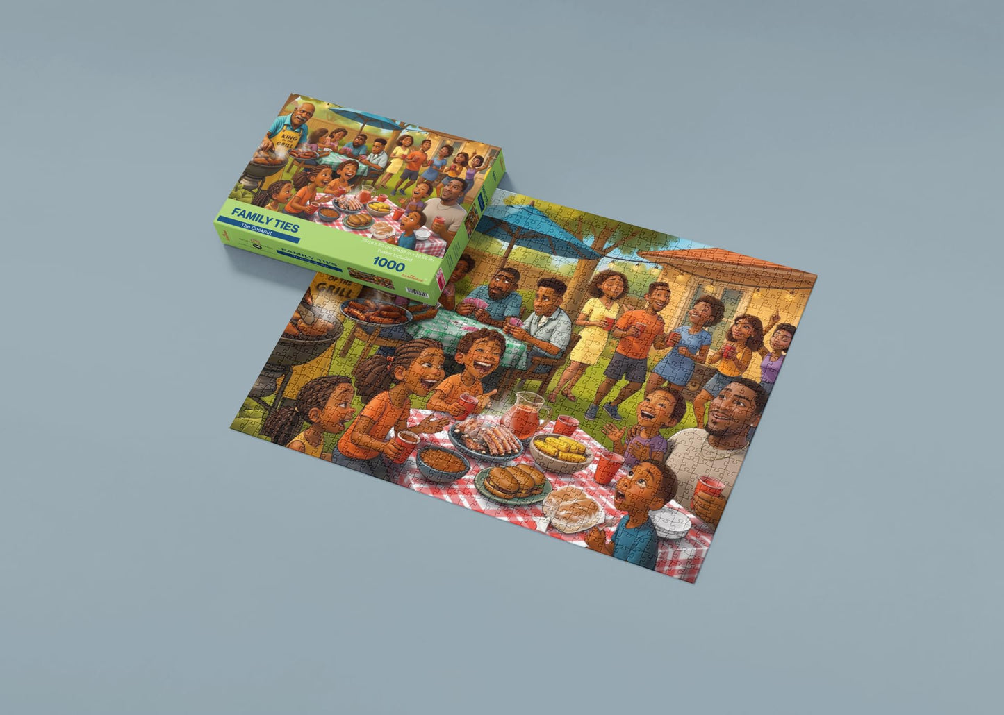 The Cookout - 1000-Piece Jigsaw Puzzle | A Cartleaux Family Ties Collection