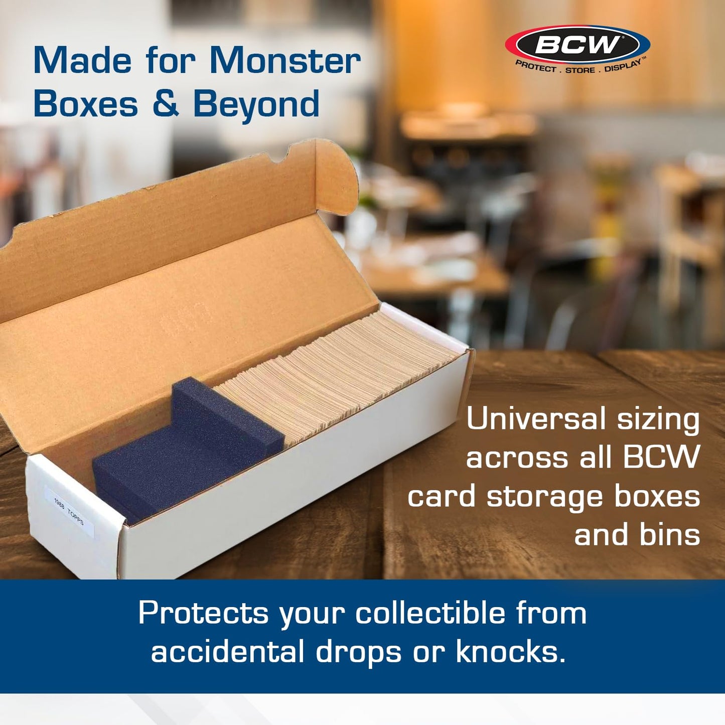BCW Monster Pads - 20 Pack | Foam Card Dividers for Trading Card Storage Boxes | Acid-Free Foam Inserts | Expanding Foam Spacers for Cards | Protect &