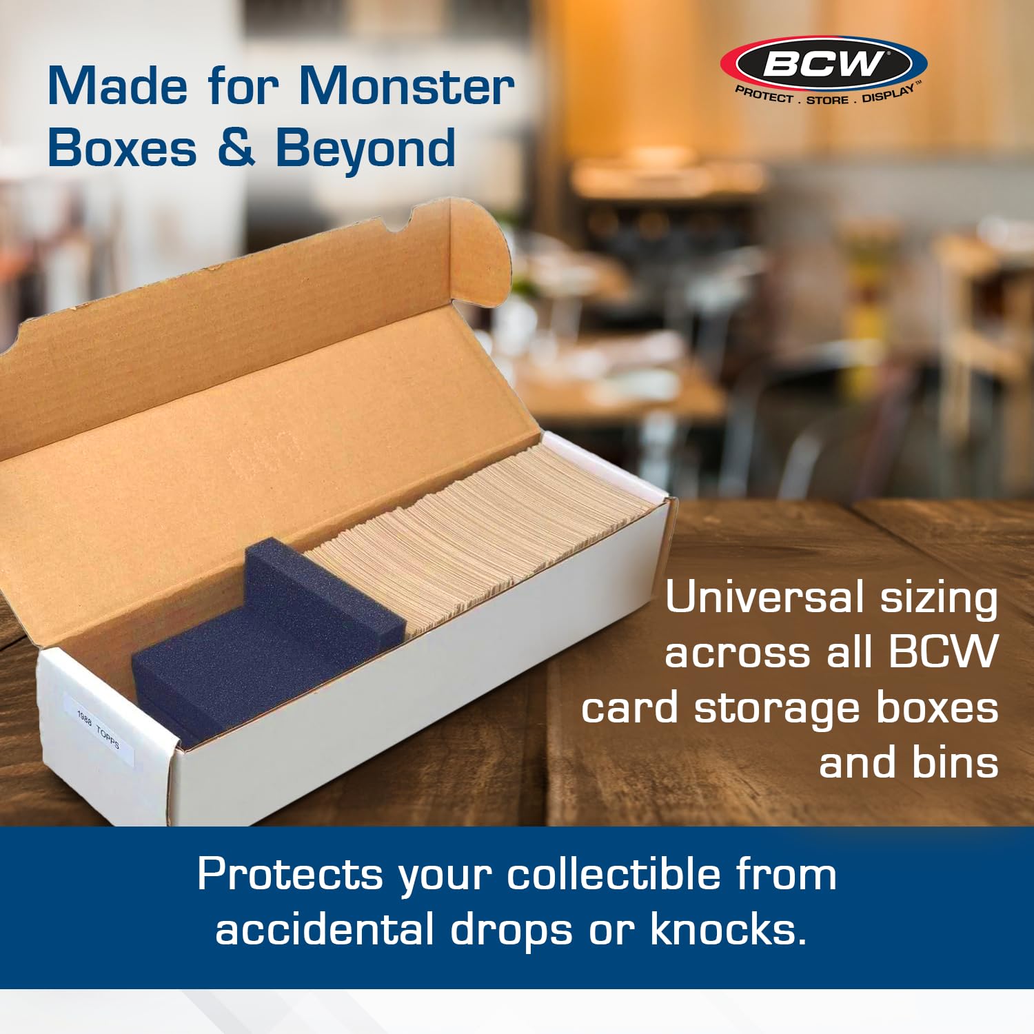 BCW Monster Pads - 20 Pack | Foam Card Dividers for Trading Card Storage Boxes | Acid-Free Foam Inserts | Expanding Foam Spacers for Cards | Protect &