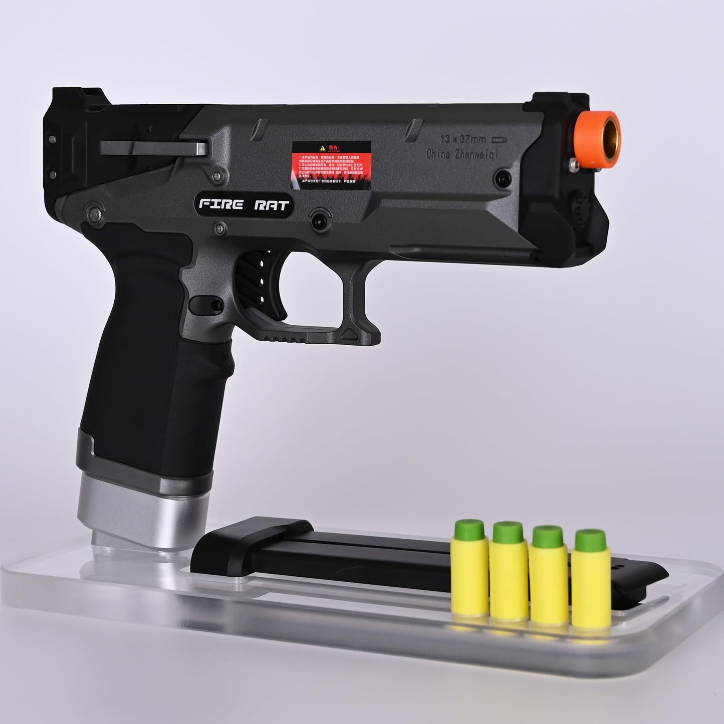Zhenweiqi FIRE Rat Soft Dart Blaster, High Precision Foam Dart Launcher, Half Length Compatible