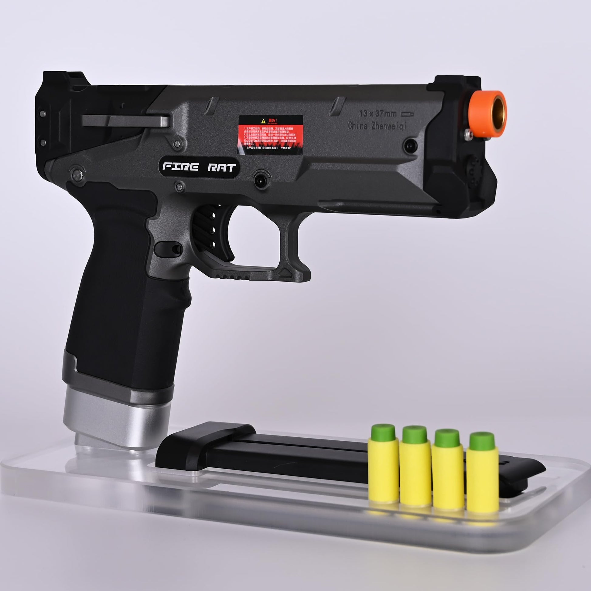 Zhenweiqi FIRE Rat Soft Dart Blaster, High Precision Foam Dart Launcher, Half Length Compatible