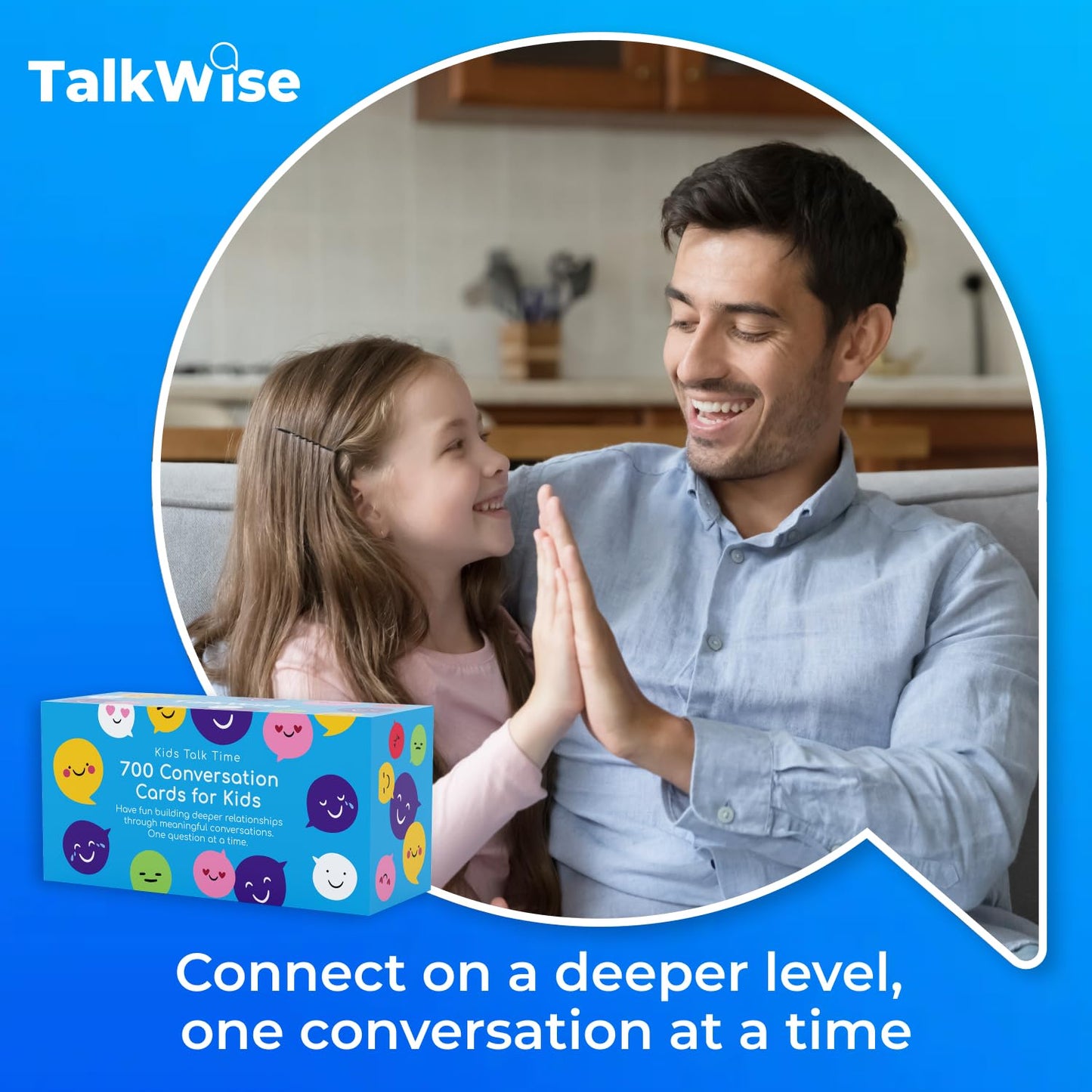 TALKWISE 700 Conversation Cards for Kids, Fun Kids Conversation Starter Cards for Kids, Teens, Family Night, Dinner, Play Conversation Games