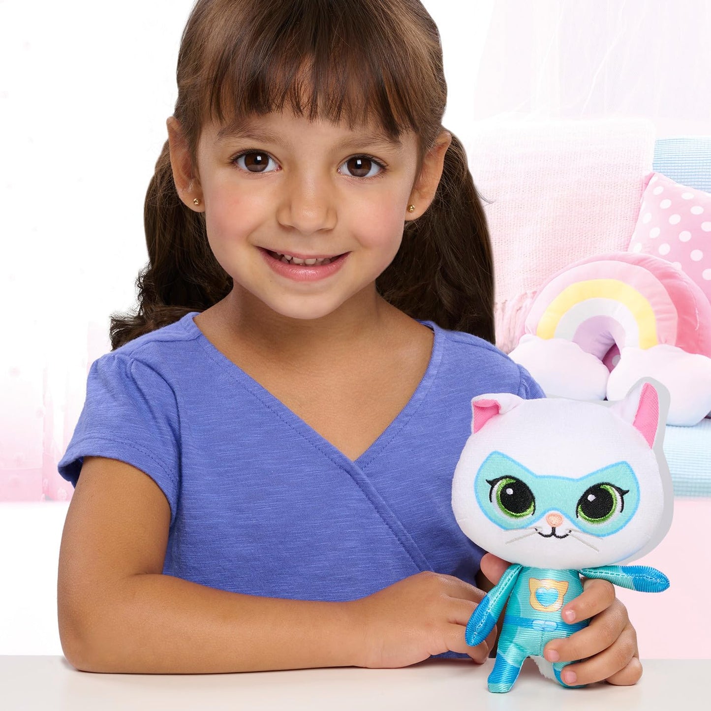 Disney Junior SuperKitties 6.5-inch Small Plush Stuffed Animal, Bitsy, Kitten, Easter Basket Fillers, Gifts, Presents, Kids Toys for Ages 2 Up by Just