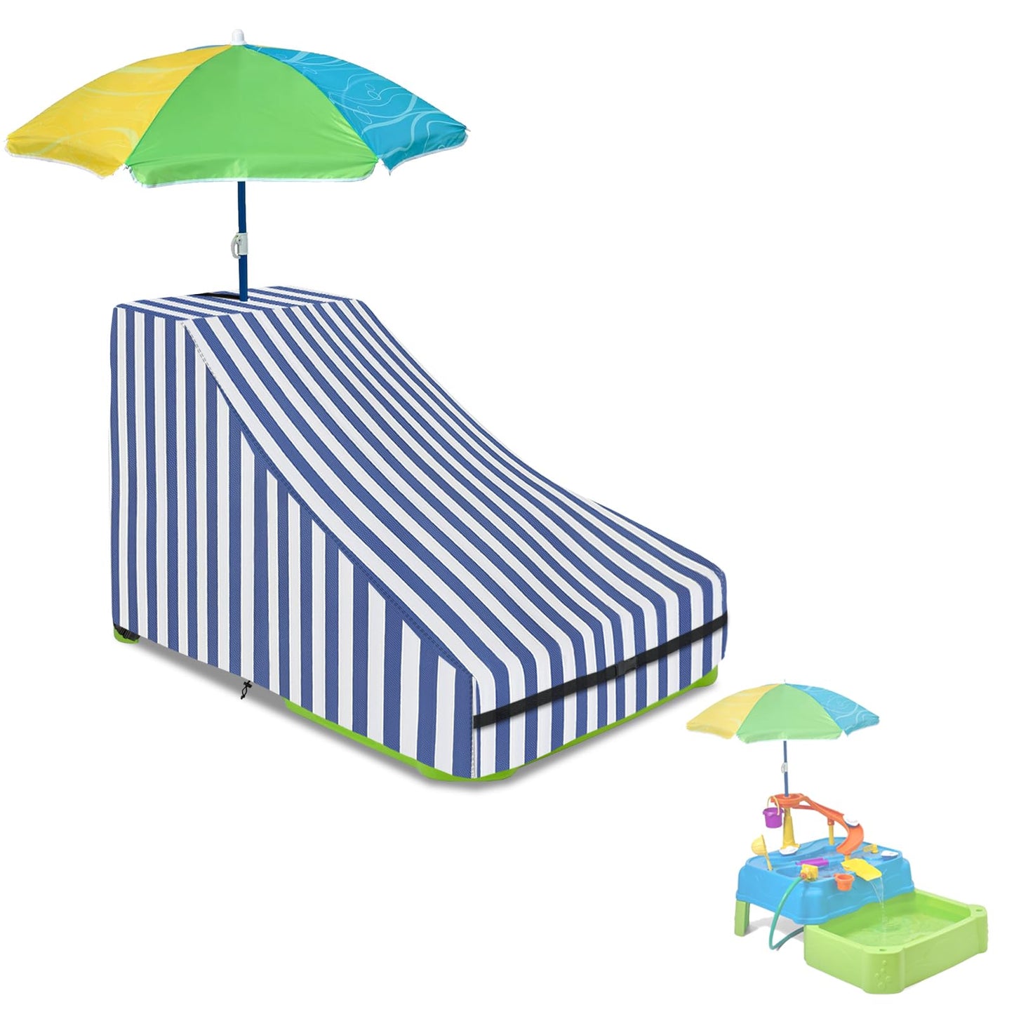 Kids Water Table Cover,Outdoor Heavy Duty 600D Waterproof Toddler Water Play Table Cover,Compatible with Waterpark Wonders Two-Tier Water Table