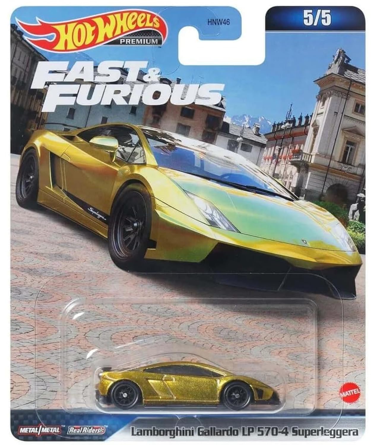 Hot Wheels Premium Fast and Furious Lamborghini Gallardo LP 570-4 Superleggera (Gold)