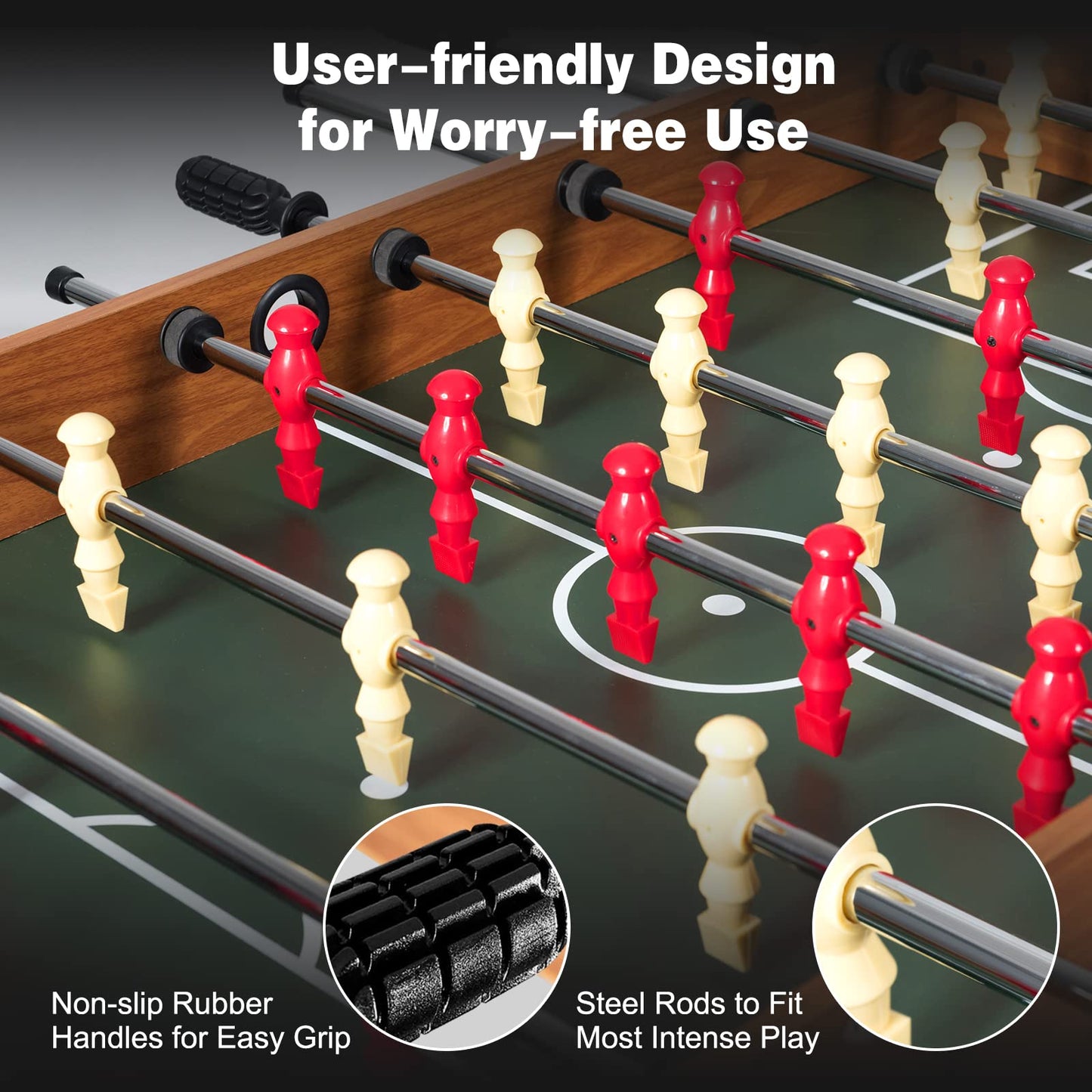 Goplus 48 Inch Multi Game Table, 3-in-1 Adult Size Foosball, Pool Table, Slide Hockey Table, Combo Table Set w/Billiard, Soccer & Hockey for Arcade