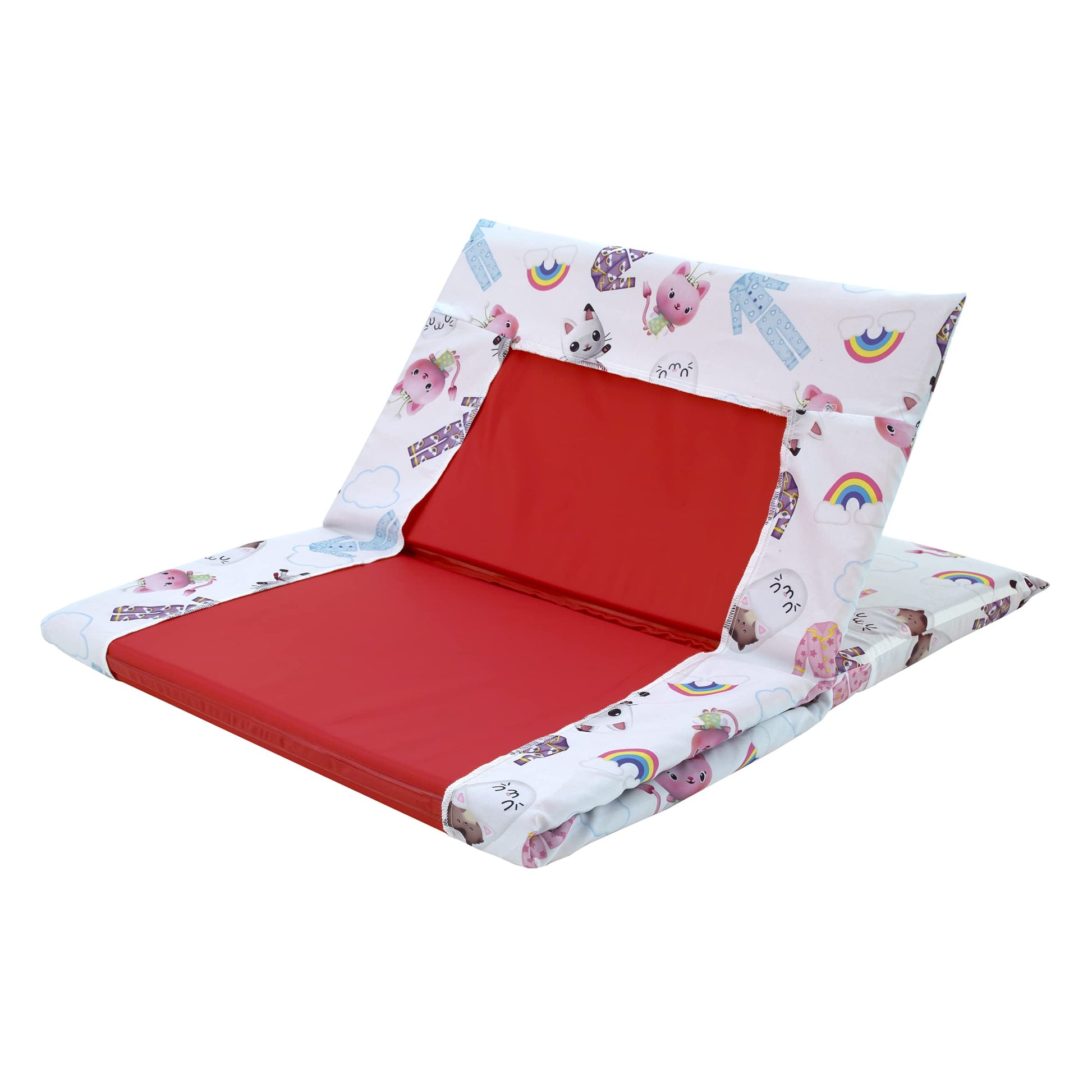 NoJo DreamWorks Gabby's Dollhouse Dream It Up Pink, Aqua, and Purple PJ's Preschool Nap Pad Sheet