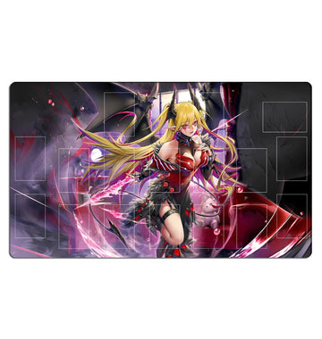 New ZCYWXW Playmats Lacrima The Scarlet Sorrow TCG CCG Trading Card Game Mat with Zones & One Bag(ZC056-C)
