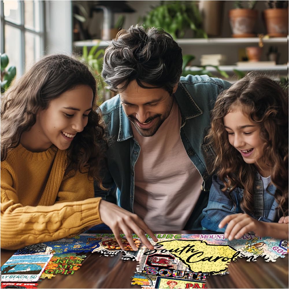 White Mountain 1000 Piece Jigsaw Puzzle, I Love South Carolina
