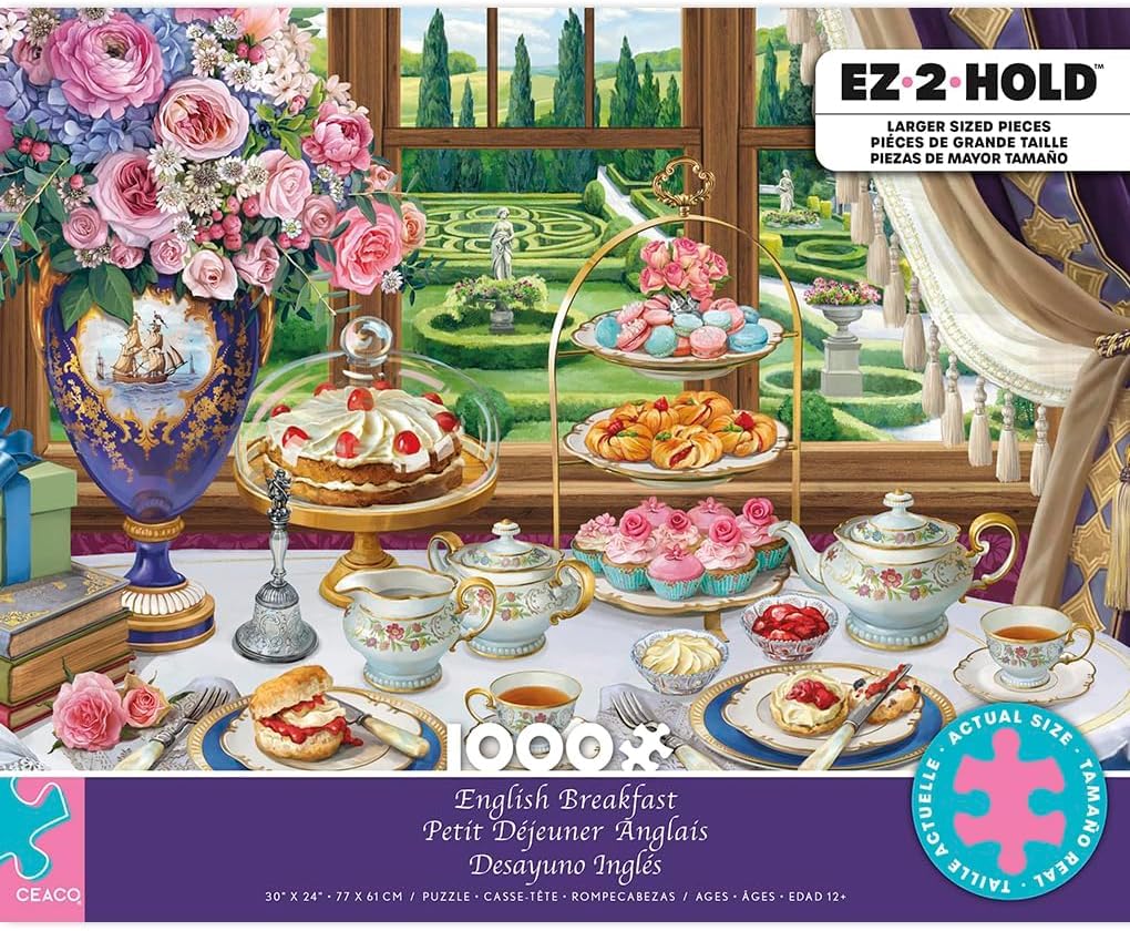Ceaco - English Breakfast - 1000 Large Piece Jigsaw Puzzle for Adults