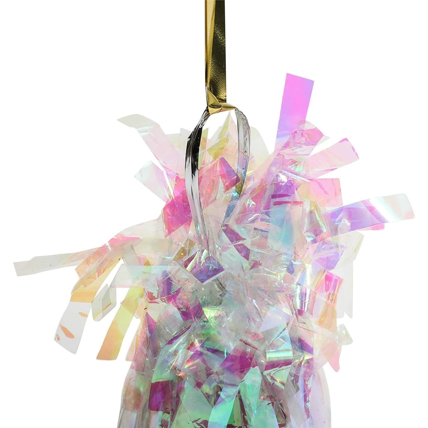 BLUE PANDA Holographic Balloon Weights - 6 oz, 4.5 in, 15 Pack - Iridescent Balloon Table Centerpiece & Anchor Weights for Party Decor
