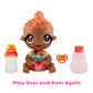 MGA's Glitter Baby Doll with Color Changes, Pink Hair, Sunset Outfit, Bottle - Gift for Kids Ages 3-5+