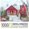 Bits and Pieces - Christmas Tree Farm Jigsaw Puzzle for Adults - Winter Snow Holiday Scene by Alan Giana (1000 Piece Puzzle 20" x 27")