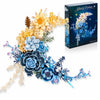Blue Moon Flower Bouquet Building Set, Compatible with Lego Flowers for Adults, Botanical Collection Artificial Flowers Building Blocks, Décor Wall