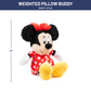 Jay Franco Weighted Disney Plush Pillow Buddy - 2.5 lbs Soft Plushie Stuffed Pillow, 17 Inches, Red - Minnie Mouse 01