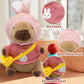 WUEURU Capybara Plush with 11 pcs Clothes & Accessories,11 in Cute Capybara Stuffed Animal Plush Toys,Capybara Doll,Dress Up Cute Plushies