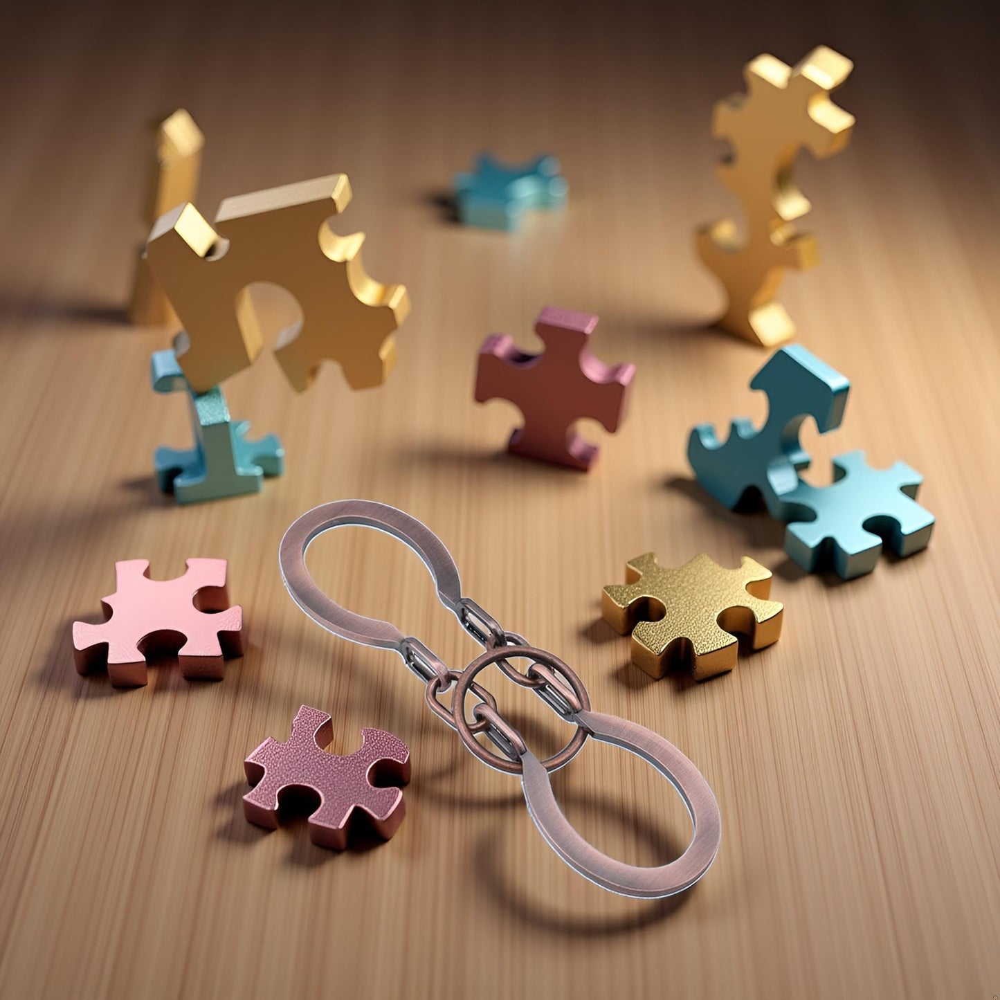 1Pc God Lock Puzzle Metal Ring Solution Intellectual Deduction Unlock Puzzle Brain Tease Unlock Horseshoe Buckle Gift, Assembly and Disentanglement