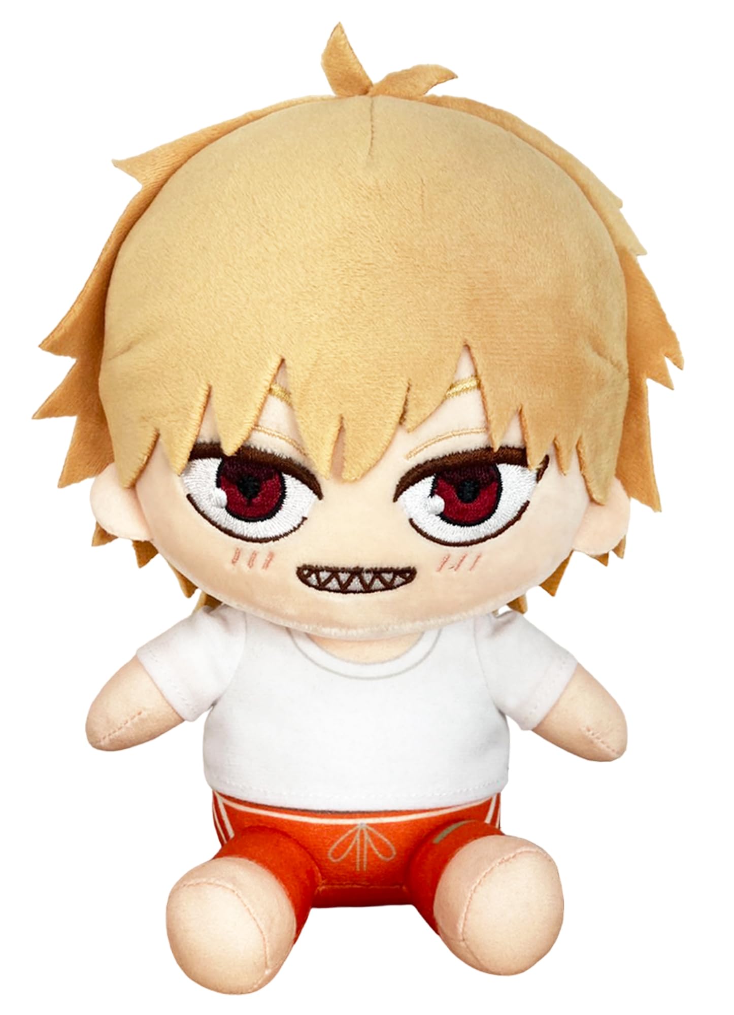 Great Eastern Entertainment Chainsaw Man - Denji Casual Outfit #1 Sitting Pose Plush 7" H