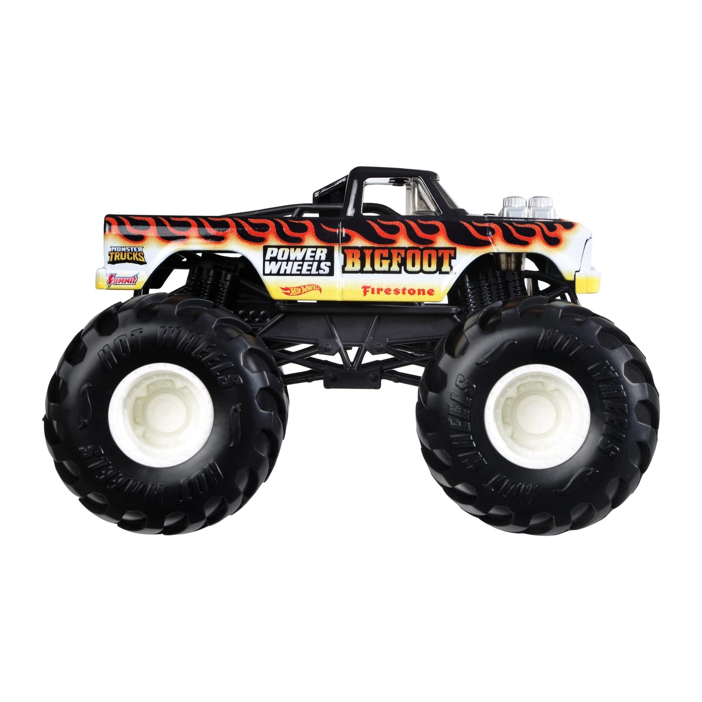 Hot Wheels Monster Truck 1:24 Scale Bigfoot (Power Wheels) Vehicle with Giant Wheels for Kids Age 3 to 8 Years Old Great Gift Toy Trucks Large Scales