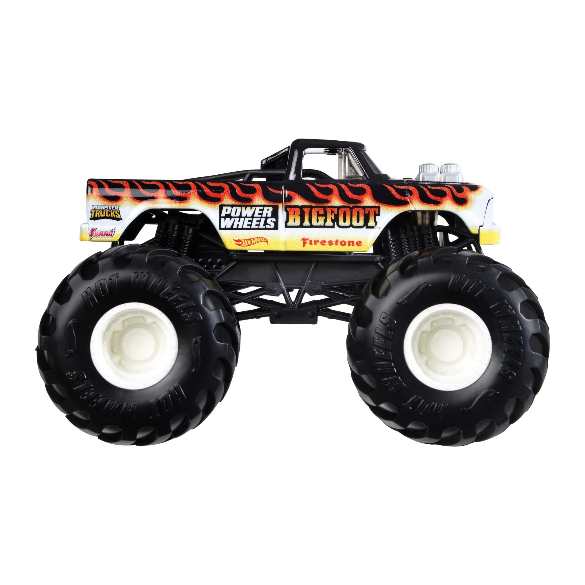 Hot Wheels Monster Truck 1:24 Scale Bigfoot (Power Wheels) Vehicle with Giant Wheels for Kids Age 3 to 8 Years Old Great Gift Toy Trucks Large Scales
