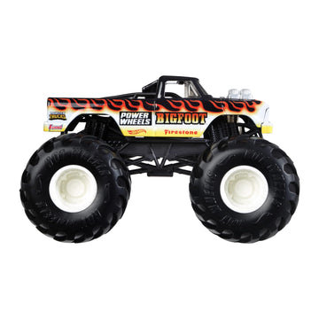 Hot Wheels Monster Truck 1:24 Scale Bigfoot (Power Wheels) Vehicle with Giant Wheels for Kids Age 3 to 8 Years Old Great Gift Toy Trucks Large Scales