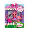 Mini Lalaloopsy Doll - Confetti Carnivale with Mini Pet Cat, 3" Masquerade Ball Party Theme Doll with Pink Hair & Accessories in Reusable Package