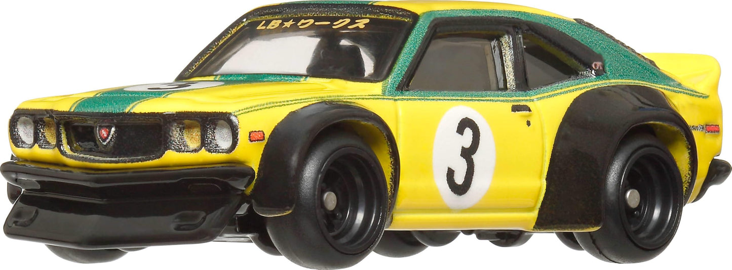 Hot Wheels Premium Car Culture Collectible Toy Car, 1:64 Scale Die-Cast Mazda RX3, Japan Historics 4 Vehicle with Real Riders Tires