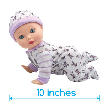 Little Darlings: Crawling Baby - 10 Baby Doll Playset, New Adventures, Children's Pretend Play, Ages 2+